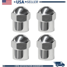 4pcs Tire Valve Stem Caps Leakproof Round Top Hexagon Chrome Rubbercolor 4 Pcs 4pcs Tire Valve Stem Caps Leakproof Round Top Hexagon Chrome Rubbercolor 4 Pcs