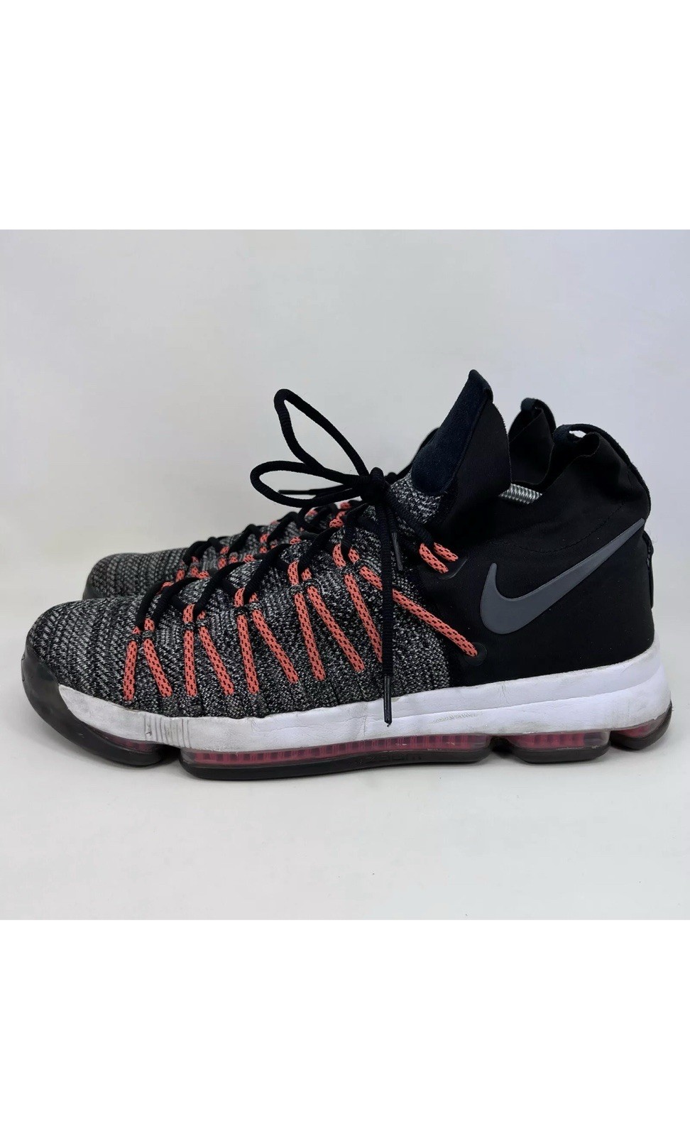 SAOLA Nike KD 9 Elite Mid grigio nero arancione taglia 13