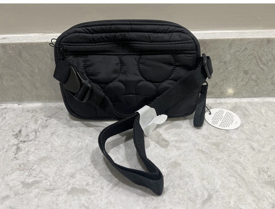 Disney Vera Bradley Mickey Mouse Mini Bolso Cinturón Negro Peso Pluma Nuevo con Etiquetas 🎁 Foto 4 de 4