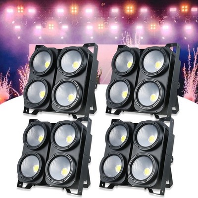 4x100w Cob Led Par Lights DMX512 Blinder Stage Lights Audience Light Cool&Warm