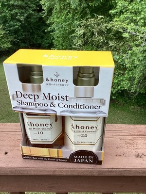 &honey Deep Moist Hair Shampoo & Treatment Set Step 1.0 & 2.0, 440+445ml