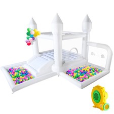 Klokick Bounce House Bouncy Castle 500lbs with Blower Slide Ball Pit Outdoor