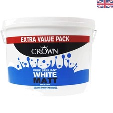 7.5L Acrylic Matt Emulsion Paint - Pure Brilliant White for Unlimited Creativity 3.19 per litre