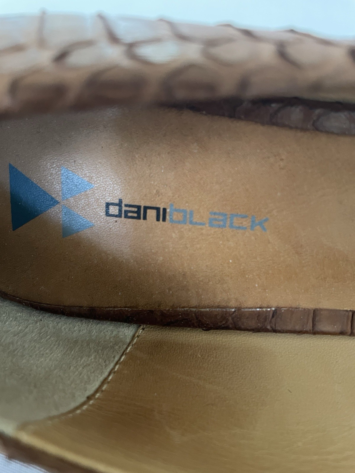 Dani Black Python Snakeskin Pumps Heels Caramel B… - image 7