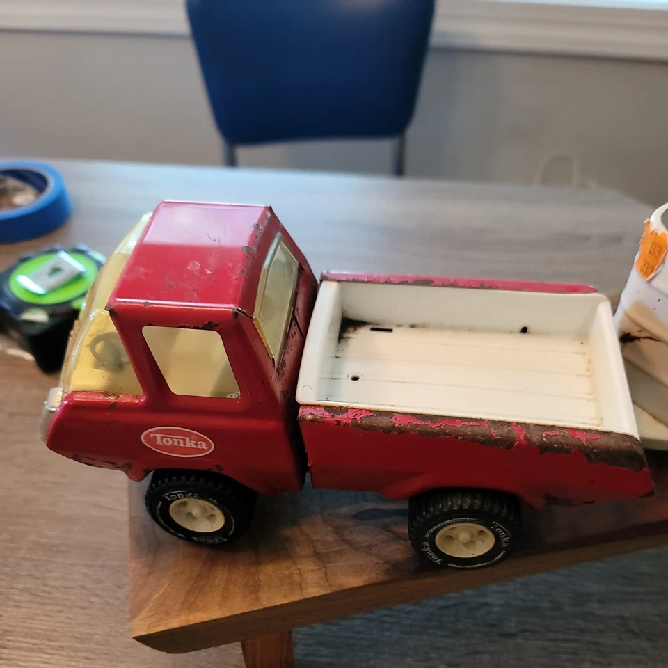 Remolque pickup Tonka vintage años 70 rojo y caballo (21E) Foto 4 de 4