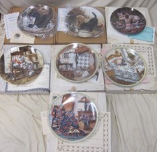 Lot of 7 Various Cat and Dog Collector Plates - Bass Masters + More with COAs