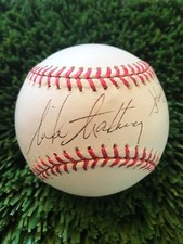 MIKE MATHENY SIGNED MAJOR LEAGUE BASEBALL CARDINALS GIANTS BREWERS JAYS