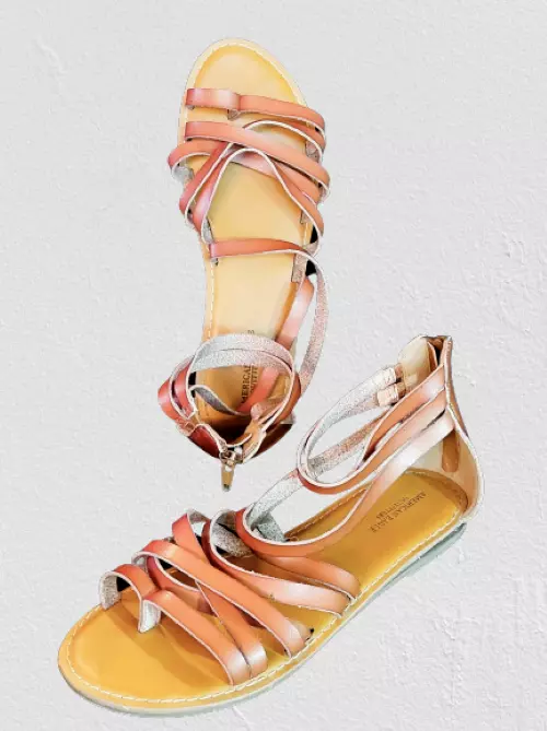 Gladiator sandals best sale zipper back