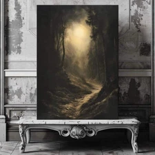 Mystical Forbidden Forest Canvas Print - Wizarding Fantasy Artwork