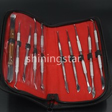 10 Pcs/Set New Dental Lab Stainless Steel Teeth Wax Carving Tools Kit Sculpture