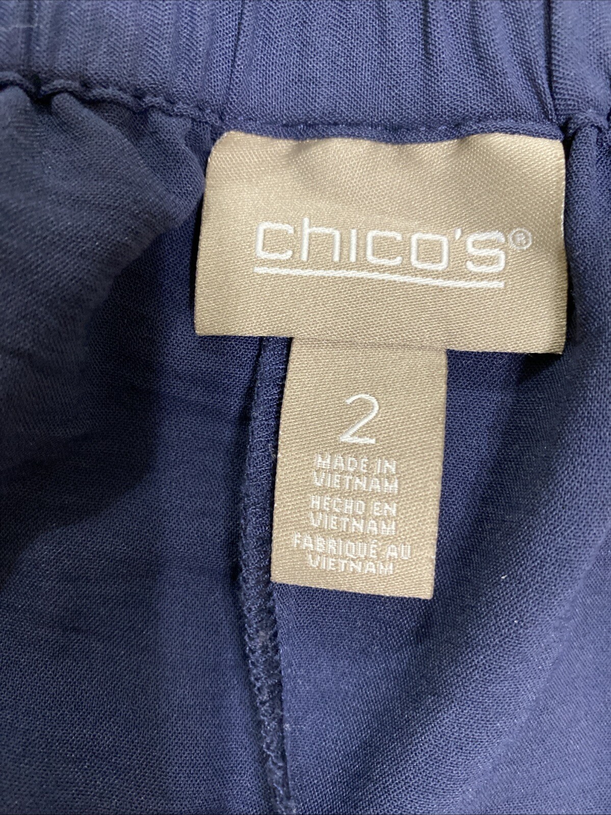 Chico's Size 2 Light Weight Polyester Elastic Wai… - image 4
