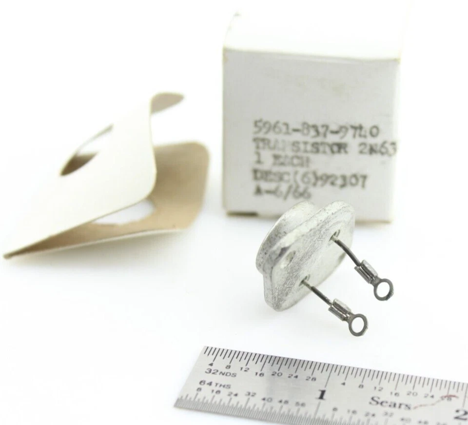 NOS Qty 1 BENDIX 2N630 TRANSISTOR Military Grade 1966 FSN 5961-837-9740 USA - Image 2 of 4