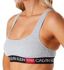 Calvin Klein Underwear 1981 Bold Unlined Bralette Grey Heather, S