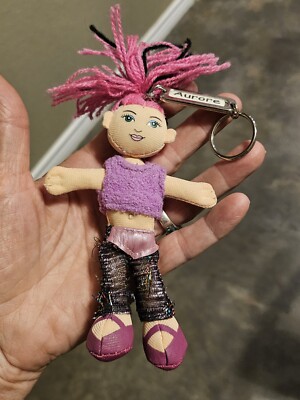 Vintage AURORE Friends 2B Made Doll Clothes & sparkly Shoes pink hair KEY FOB