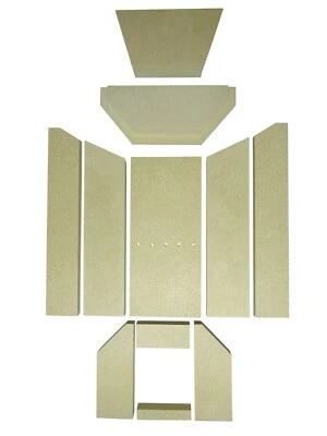 OFENTECHNIK FISCHER Cámara de combustión Islandia 5 A Serie 1 Texel 5 revestimiento de chimenea pieza de repuesto para Justus