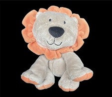 Carters Just One Year Lion Plush 7" Tan Orange Mane Ribbon Tail Stuffed Animal
