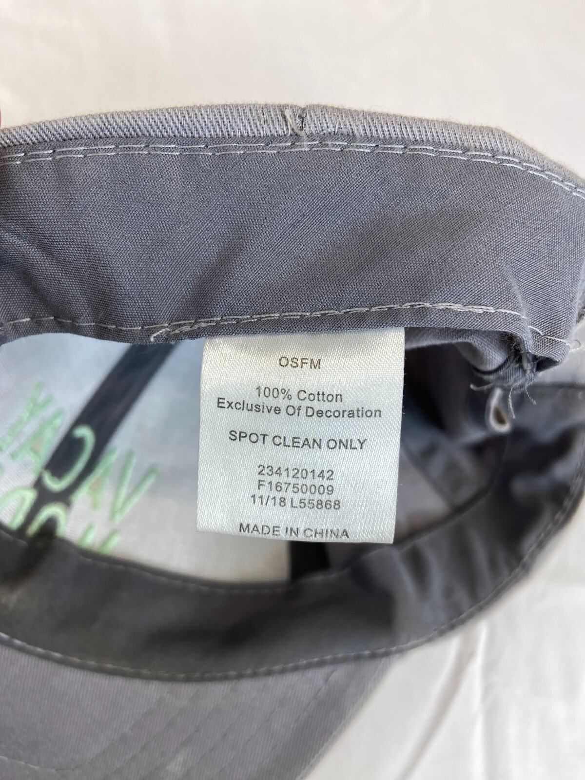 Womens Vacay Mode Baseball Cap Strapback Hat Gray… - image 9