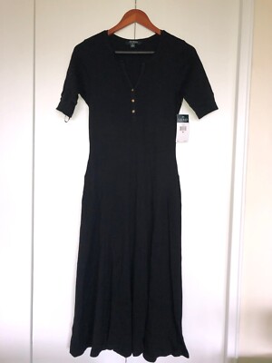 Lauren Ralph Lauren Women's Black Knit Dress Size M - New with Tags | eBay
