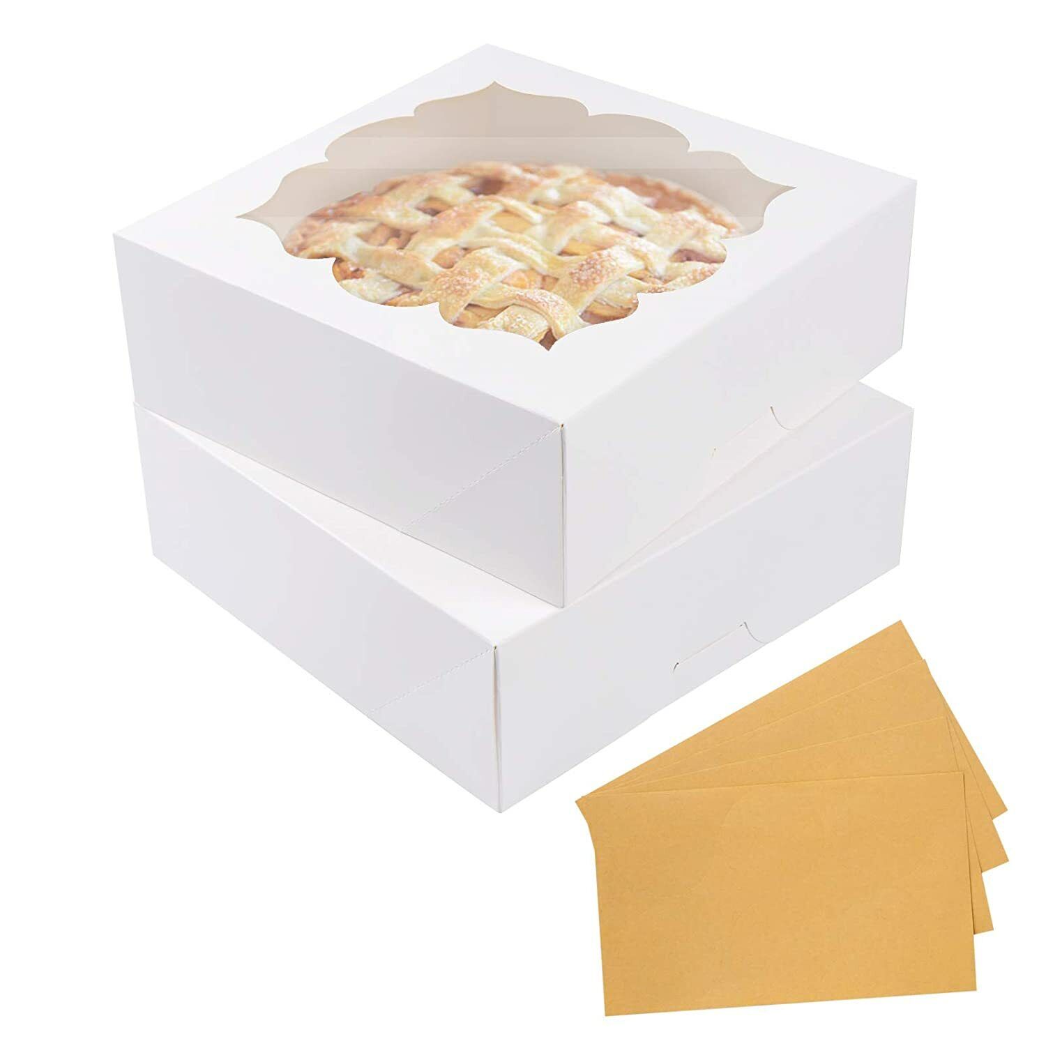 20 PCS Pie Boxes with Window Cookie Bakery Boxes and for Gift Giving 9x9x3 inch