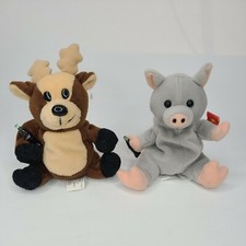 Coca-Cola Bean Bag Plush Pot Belly Pig and Reindeer beanie coke bottle 97 99