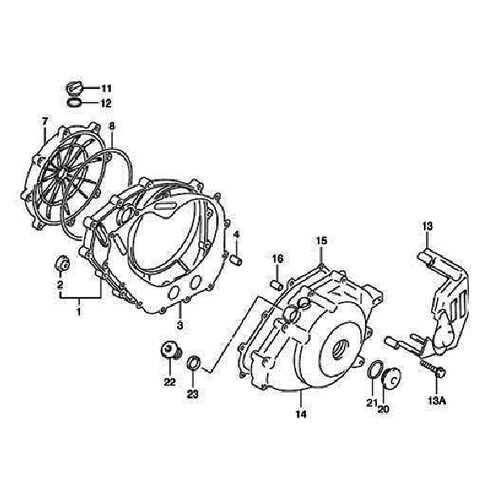 Vis inox Suzuki SV 650 anti rouille pour carter moteur 1999