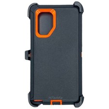 Heavy Duty Shockproof Tough Case Cover w/Clip BLACK/ORANGE For Samsung Note 10