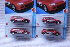 2024 Hot Wheels JDM LOT OF 4 red '92 HONDA CIVIC EG 95/250 Free SHIPPING