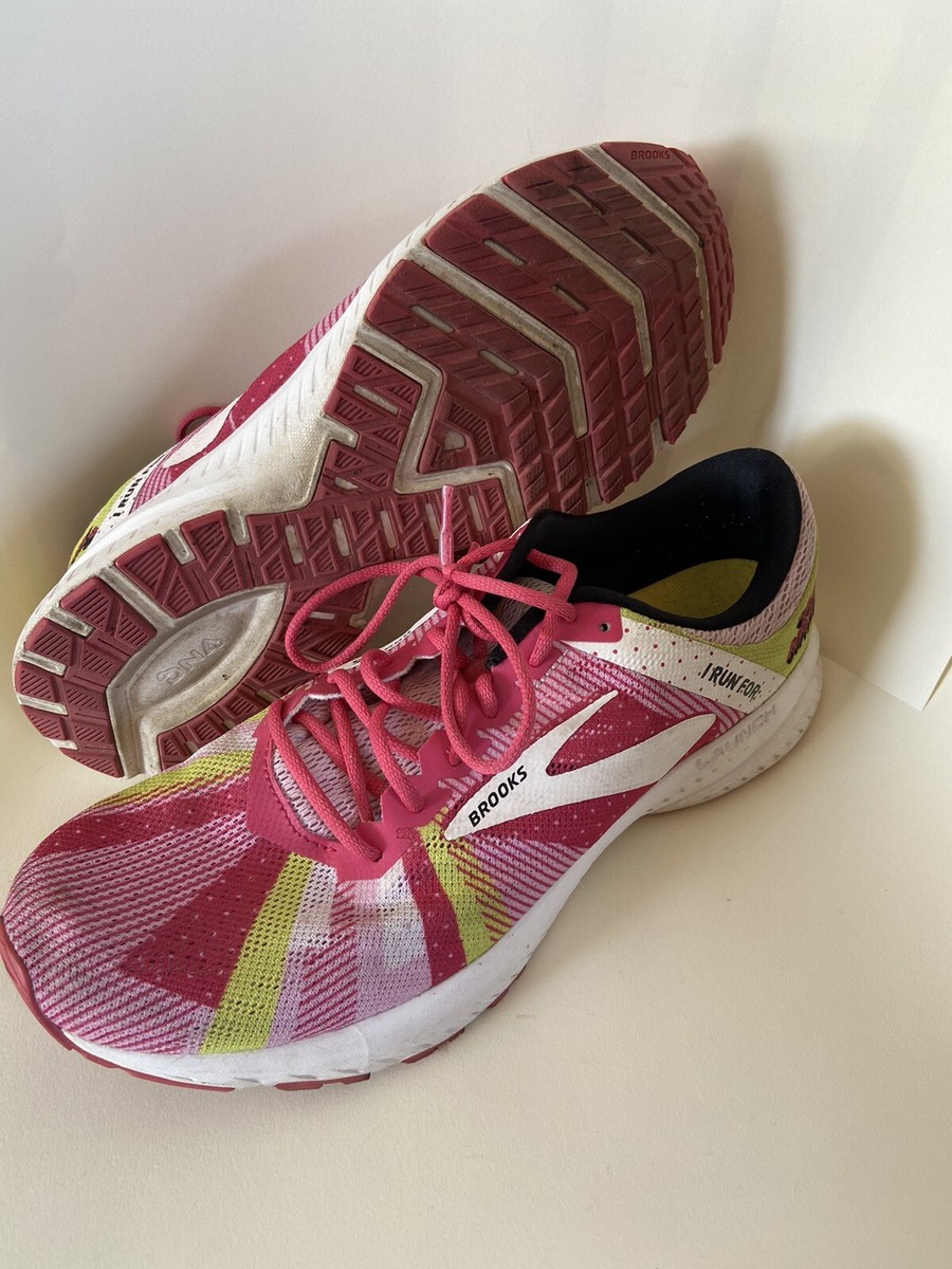 W's Brooks Running Shoes Launch Run Happy Limited Edition Pink Sz 11