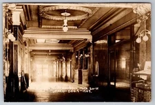 RPPC Burdick House Hotel Interior Kalamazoo MI Burned Dec 9 1909 Postcard W10