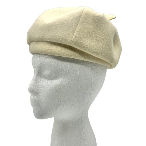 Vintage Terry Bales Ivory Shagfelt Wool Hat Bow Detail Womens Mid Century Vintage Terry Bales Ivory Shagfelt Wool Hat | Mercari main image 2
