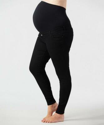 BLOOMING MARVELLOUS Umstandsjeans blau schwarz über Bauch Skinny Stretch neu mit Etikett