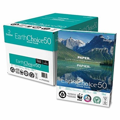 8.5x11 / 20lb domtar Earth choice office paper (777502689155)