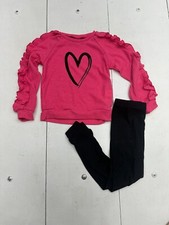 Shein Pink Black 2 Piece Outfit Set Girls Size 4