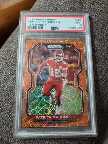 2020 PATRICK MAHOMES II LASER PRIZM PSA 9 #124 KC CHIEFS