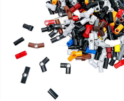 50 Stück LEGO  Technic Winkel / Gerade Pin Achsverbinder, Hülse Mix Konvolut