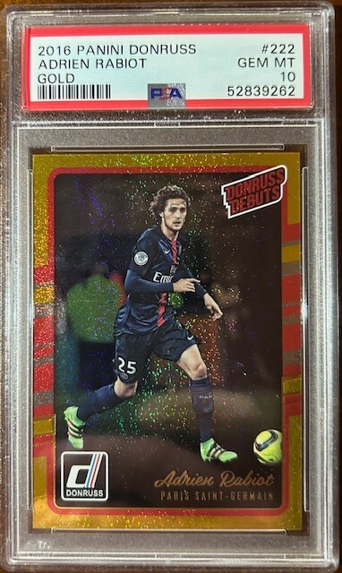 2016-17 Panini Donruss Adrien Rabiot Debut Rookie RC Gold Parallel 