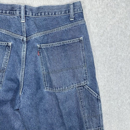 Vintage Levis Jeans Mens 34x32 33x30 Blue Medium Wash Baggy Carpenter Skater - 第 12/16 張圖片