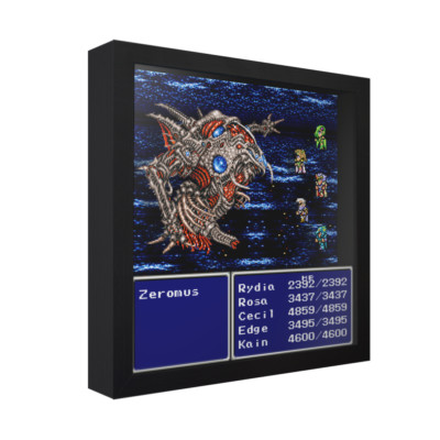 Final Fantasy IV (Zeromus Battle) - 3D Shadow Box Frame (9'' x 9'') Wall Art