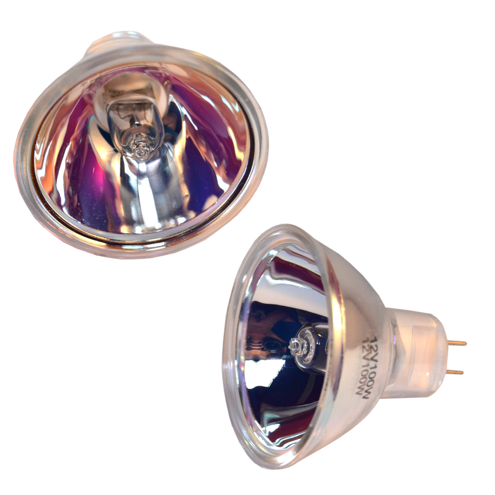 2x Lampe Projecteur 100W 12V GZ6.35 - Haute Qualité, Pour Projecteurs Extérieurs Et Éclairage Scénique