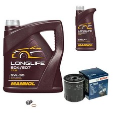 BOSCH Ölfilter 6 L MANNOL 5W-30 Longlife für Mazda CX-5 2.2 D AWD