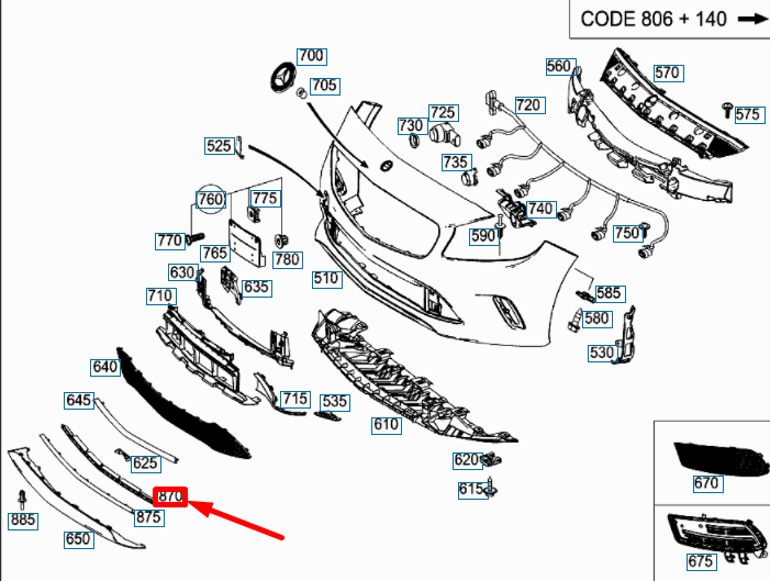 Genuine MERCEDES BENZ 17-18 Cla250 Front Bumper Grill Lower  