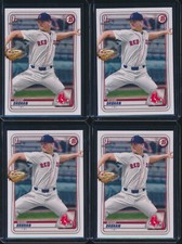 Lot of (4) SHANE DROHAN 1st 2020 Bowman Draft Paper RED SOX Rookie RC