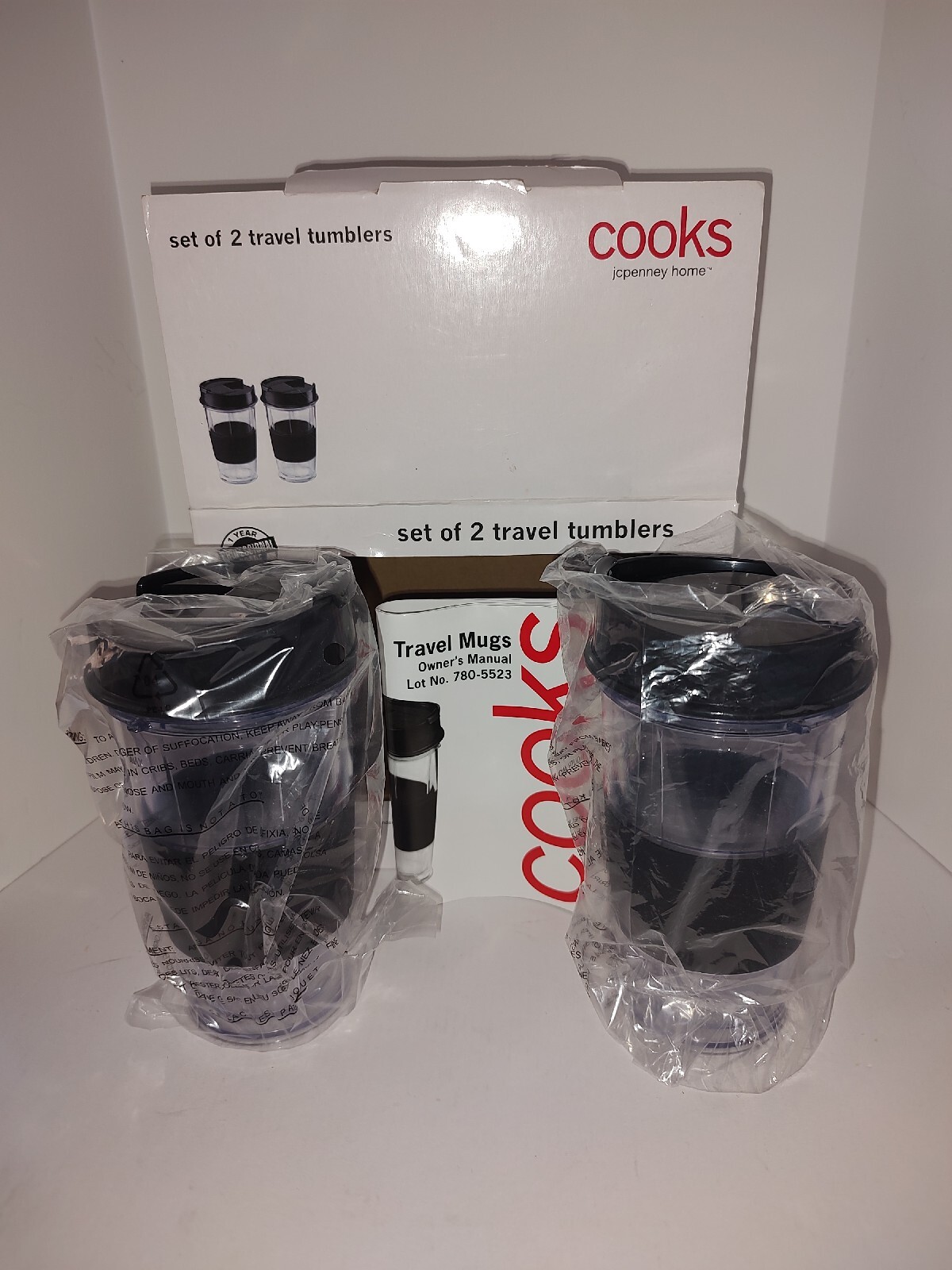 JC Penney Cooks 5InOne Blender 14 oz. Travel Tumblers Set/2 eBay