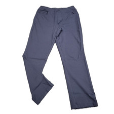 Belle by Kim Gravel Trendy Modern Ponte Knit Pull On Pants Size 8 Navy w Pockets