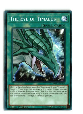 eye of timaeus yugioh card Yugioh The Eye of Timaeus LEDD-ENA21 Common 1st Edition NM