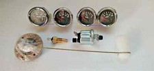 Gauges Kit 52 Electrical Temp Pressure Oil Fuel Volt 8-16 Senders Black Chrome Gauges Kit 52 Electrical Temp Pressure Oil Fuel Volt 8-16 Senders Black Chrome