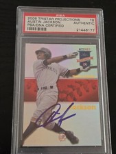 PSA CERTIFIED AUTHENTIC 2008 TRISTAR PROjections Austin Jackson #19 Rookie RC