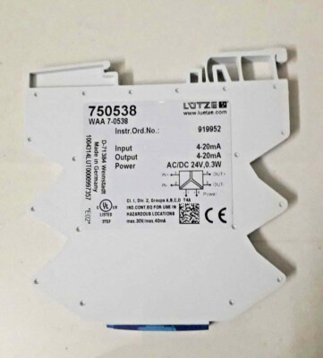 LUETZE Interface Converter WAA 7-0538 4-20mA/4-20mA New