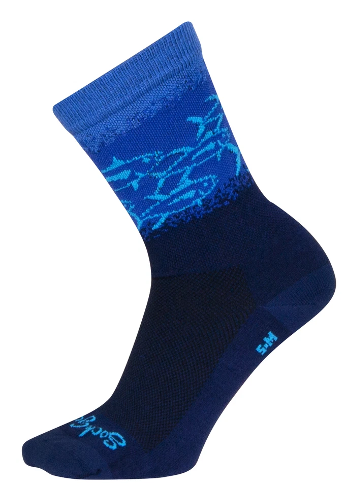 Носки - SockGuy - тунец синий L/XL 6» экипажа велоспорт/бег новый - Изображение 4 из 4