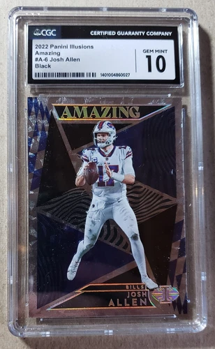 2022 Panini Illusions Amazing Black Josh Allen /50 CGC 10 Buffalo Bills #A-6